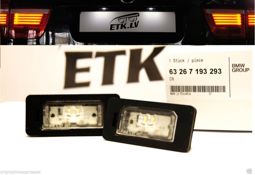 LED Car License Plate Light For BMW X1 X5 X6 E39 E60 E61 E70 E71